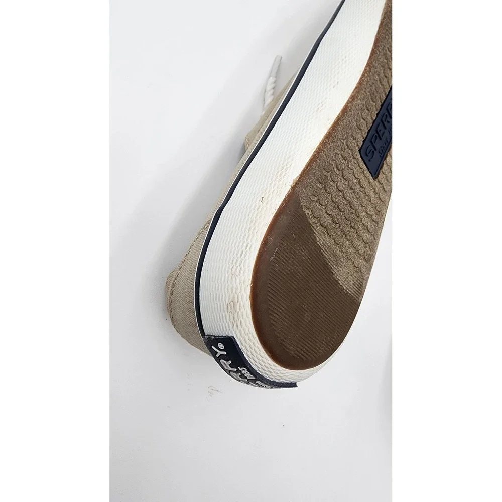 Sperry LTT Top Sider Linen Sneakers Women 6 Oatmeal Beige Slip On STS81820 EXC